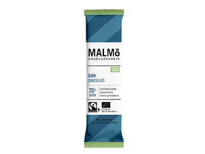 Malmö mørk vegansk chokoladebar 25 g