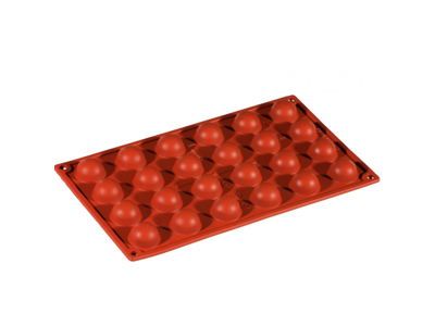 Silikoneform halvkugle 30x17mm