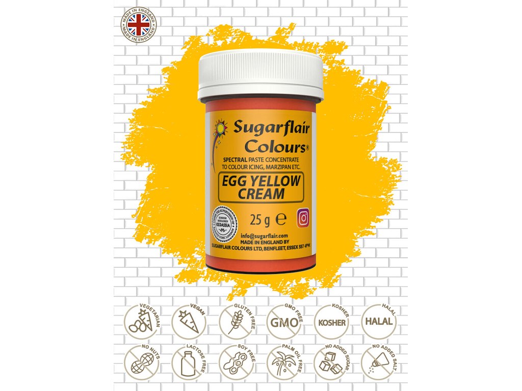 Farvepasta Egg Yellow/Æggegul 25 g