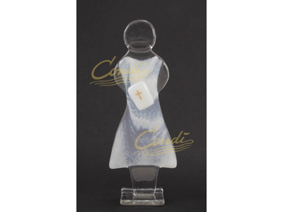 Konfirmandfigur i glas, pige